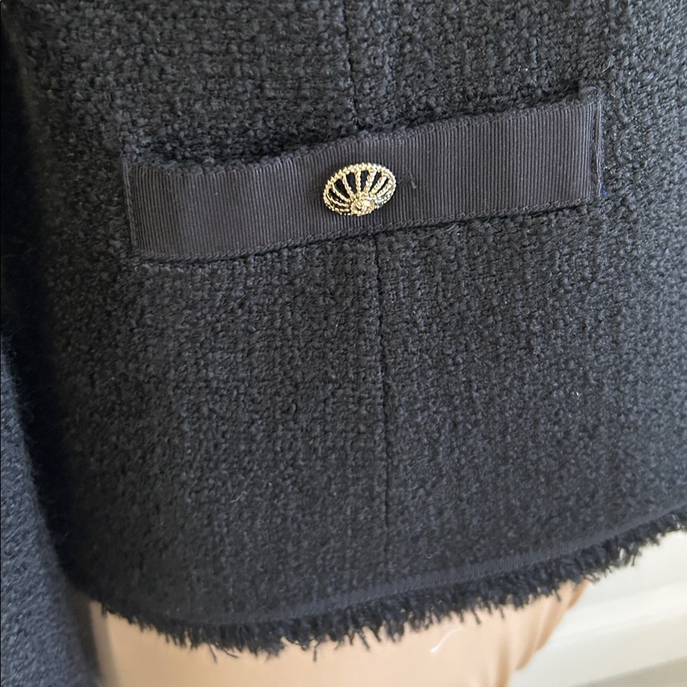 Tahari Luxe Black Tweed Blazer Skirt Set - Picture 4 of 10